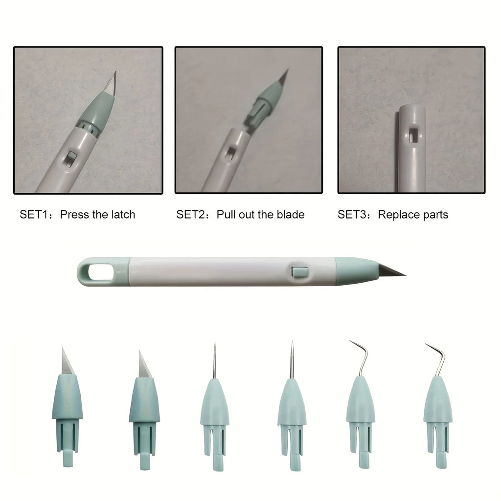 Precision Carving Hobby Knife Pen with Weeder Removal Tool Set Zpaxo