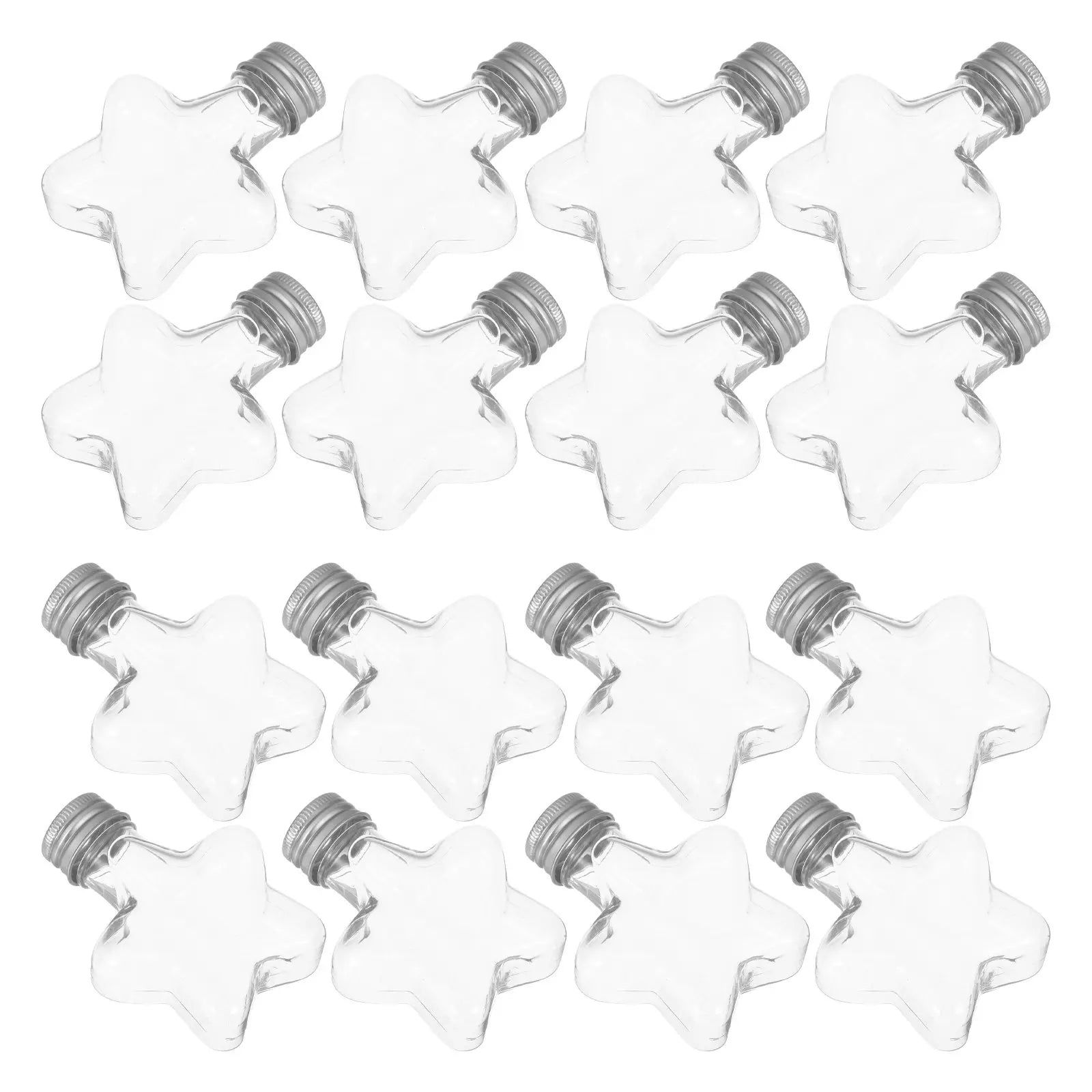 Star Shaped Fillable Plastic Bottles Hanging Loop DIY Christmas Candy