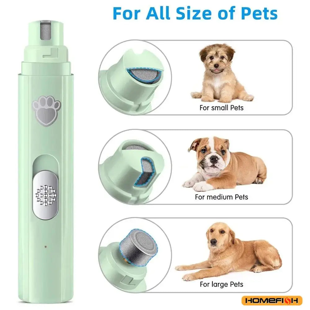 Electric Dog Nail Grinder Pet Nail Clipper USB Rechargeable Pet Nail Trimmers Painless with Polisher Wheel for Small/Large Pets Zpaxo