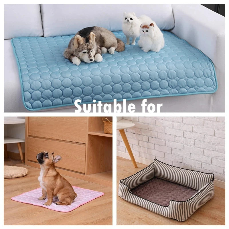 Pet Ice Mats Summer Cat Dog Sofa Nest Bed Cooling Sleeping Pad Small Zpaxo
