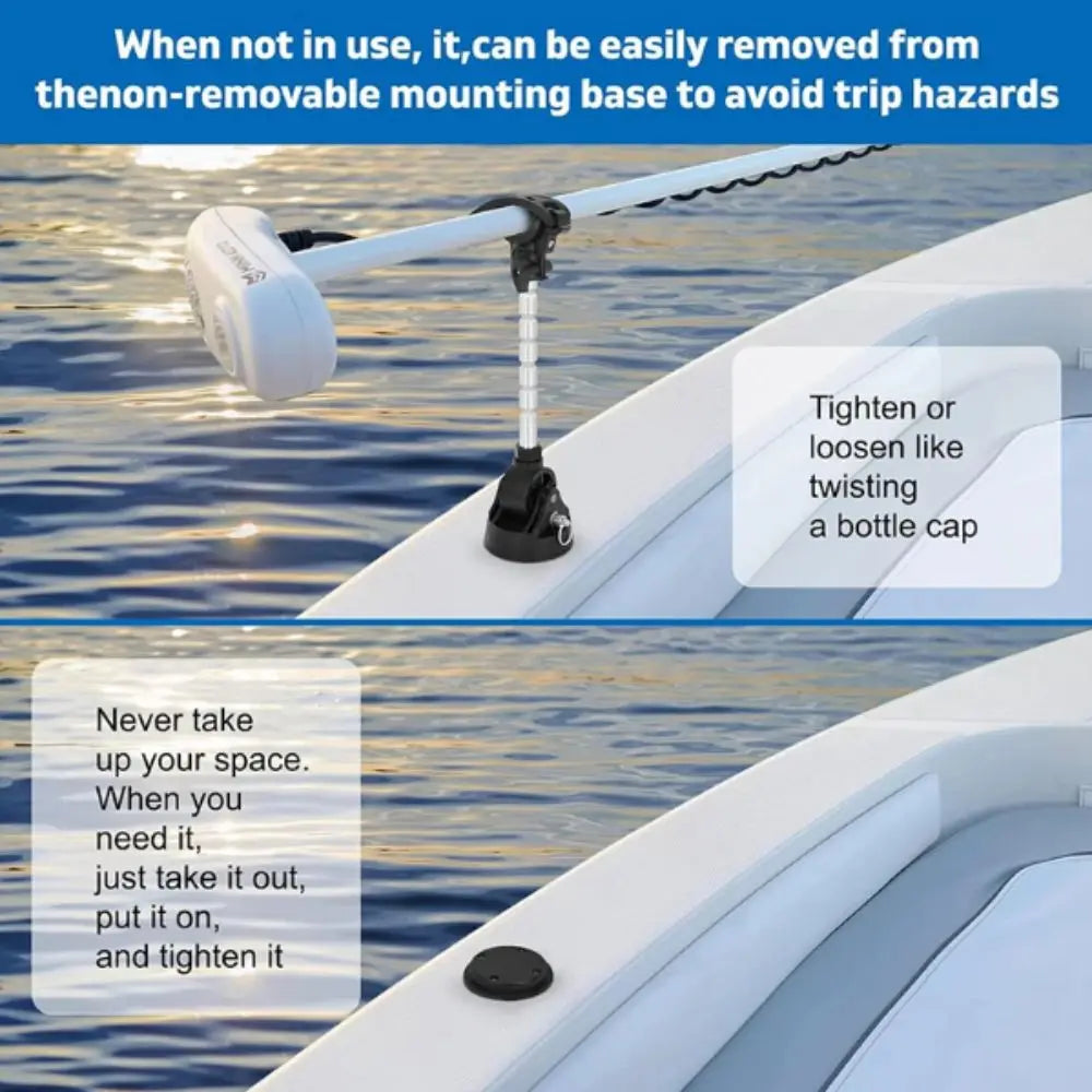 Electric Steer Trolling Motor Stabilizer Reduces Bounce Stabilizer Kit Motor Frame Removal Feature Securely Mounted Zpaxo