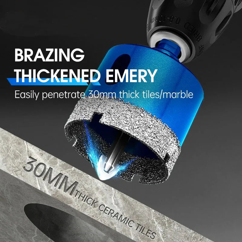 6- Diamond Coated Drill Bits Ceramic Tile Hole Saw Position Glass