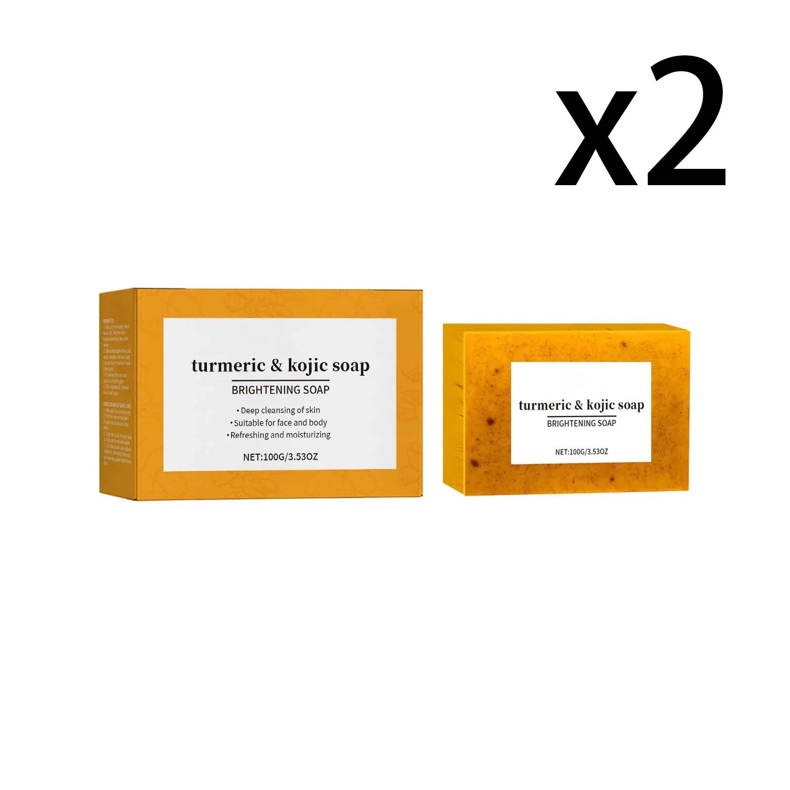 Lemon Ginger Brightening Soap – Exfoliate & Deep Clean 100g Brightening Face Soap Zpaxo 2X100g
