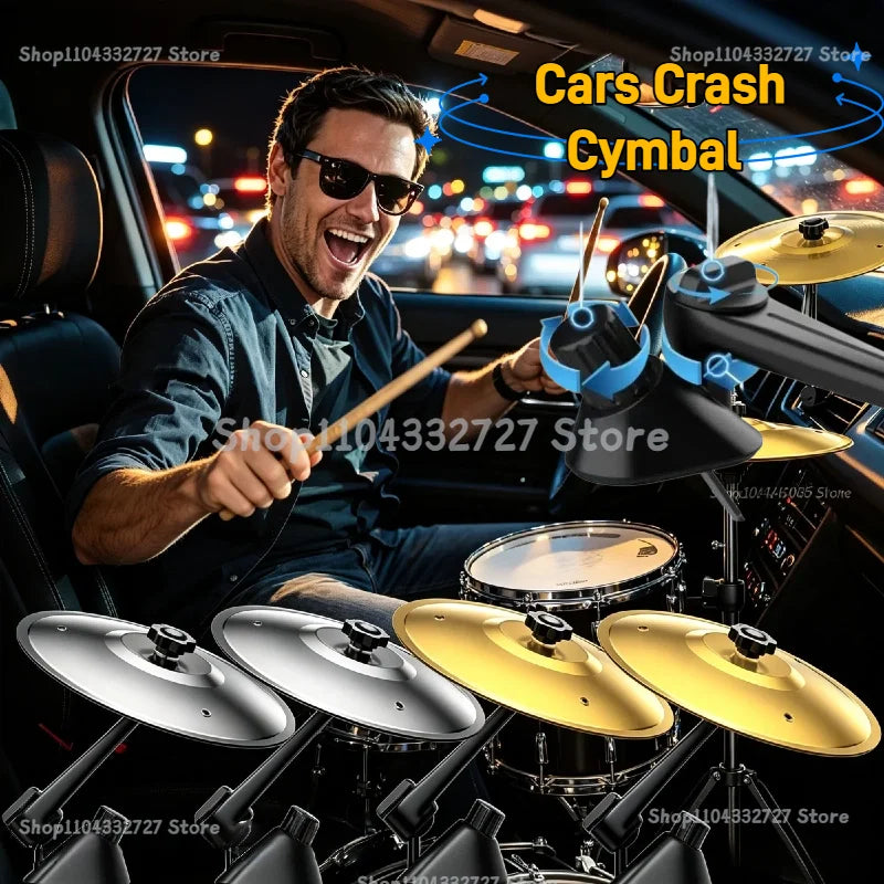 1/2PCS Hand-shooting Car Crash Cymbal Universal Auto Air Ventilation Port Clip-On Mini Drum Cymbals for All Types of Vehicles Zpaxo