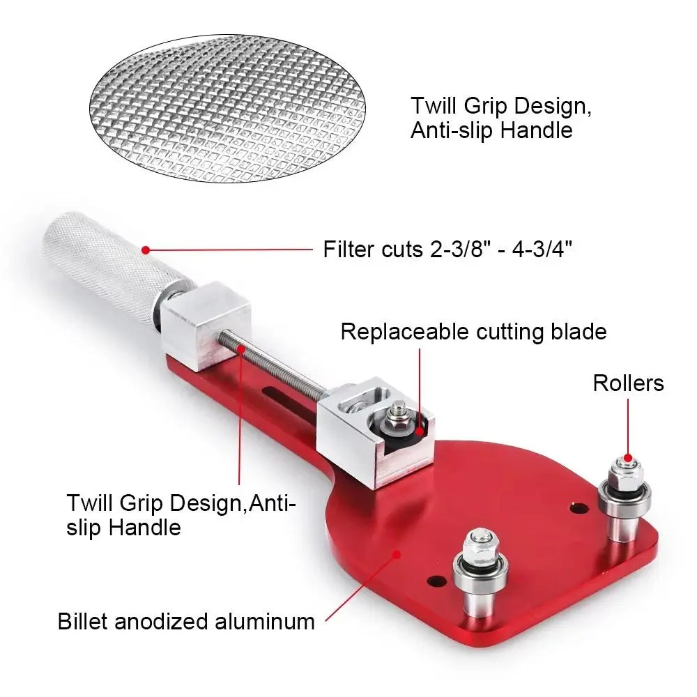 Aluminum Alloy Oil Filter Cutter Adjustable Design Vise Jaw Plate Inspection Tool Oil Filter Heavy Duty Universal Cutting Tool Zpaxo