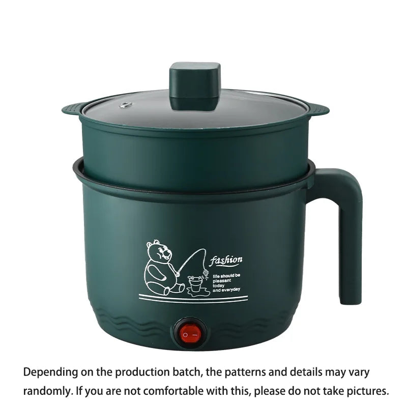 Mini Electric Cooker Non-Stick 1-2 Person Single/Dual Hot Pot Steamer Multifunctional Home Kitchen Appliance Zpaxo