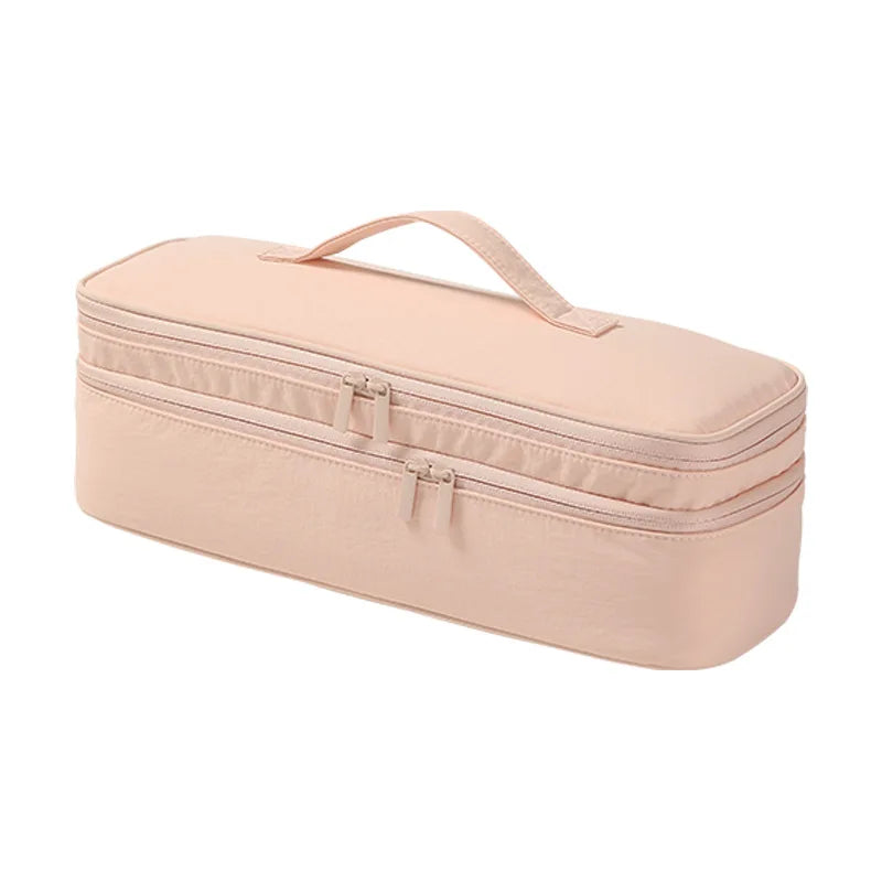 Hair Dryer Storage Bag, Hand-held Curling Iron, Straight Board Multifunctional Travel Makeup Bag, Organizing Protective Cover Zpaxo Pink
