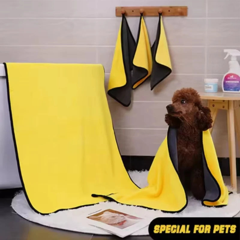2-Pack Microfiber Dog Bath Towels – Absorbent Pet Drying Cloth Pet Drying Towel Zpaxo