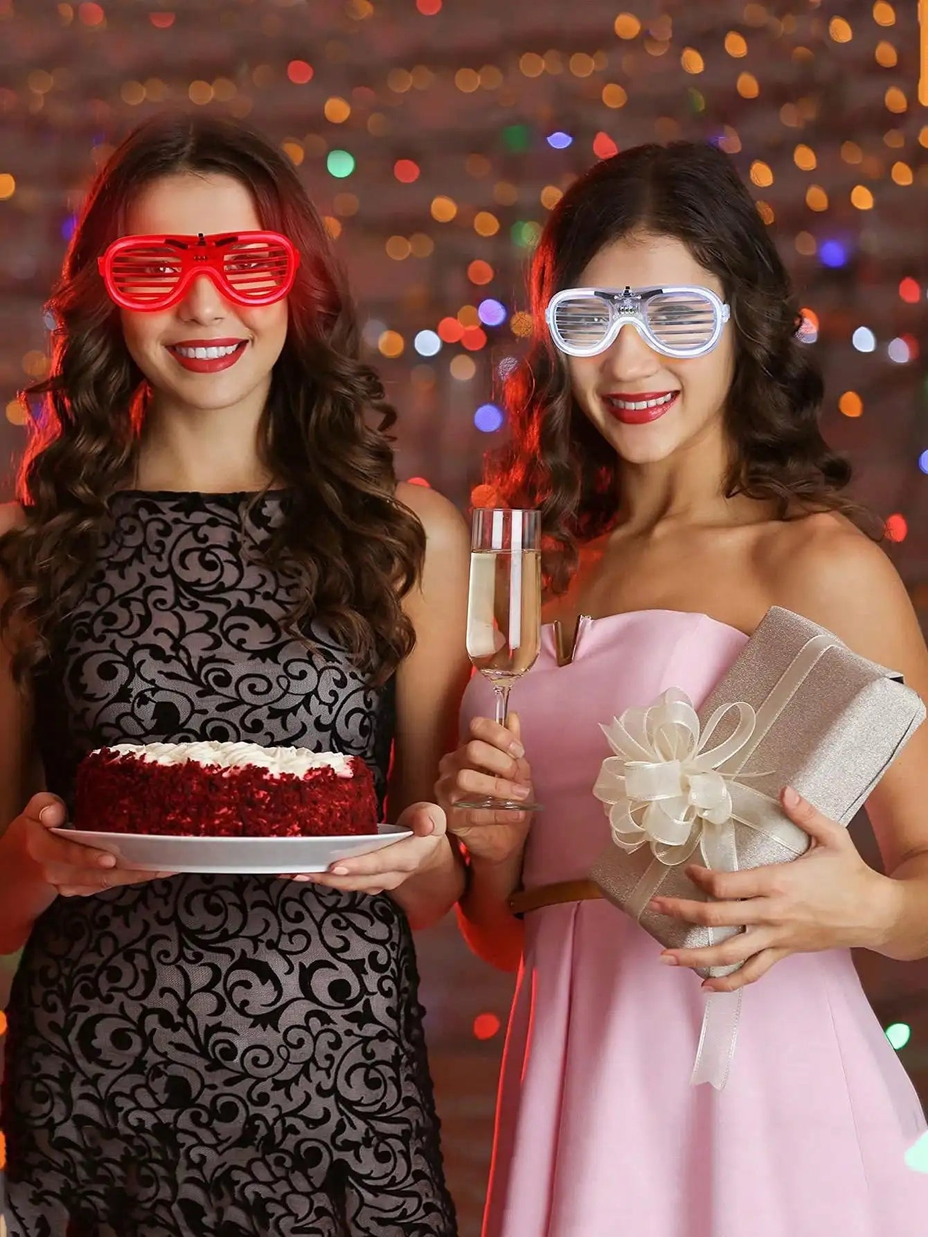 5 Led Light Up Glasses Glow 3 Flashing Modes Dark Party Supply