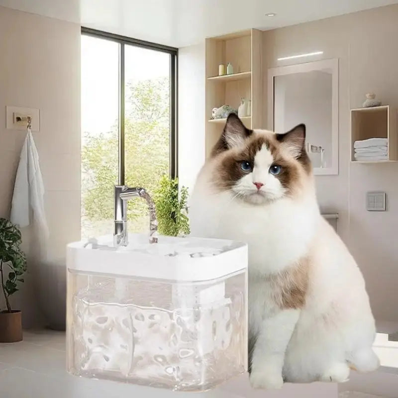 Automatic Pet Dog Cat Water Dispenser Fountain Loop Mute Pump Smart Zpaxo