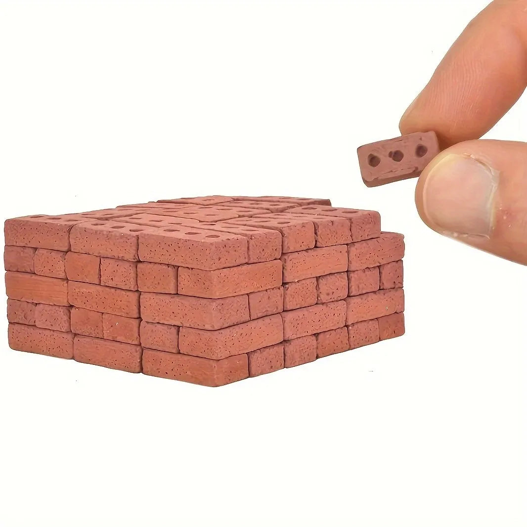 50pcs 1:16 Mini Cement Bricks – DIY House Model Building Kit Miniature Model Kit Zpaxo
