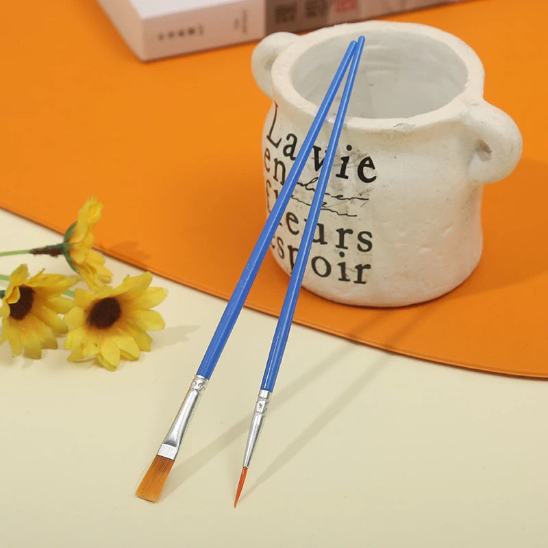 20-Piece Paint Brush Set – Hook Line & Flat Tip for Art & Crafts