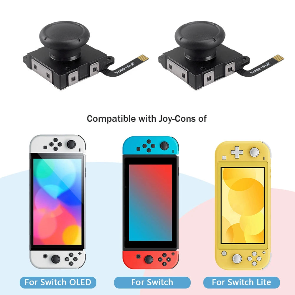 2PCS Hall Effect Joystick for Switch JoyCon Controller 3D Analog Stick Sensor Potentiometer Module For Switch Lite Switch OLED Zpaxo