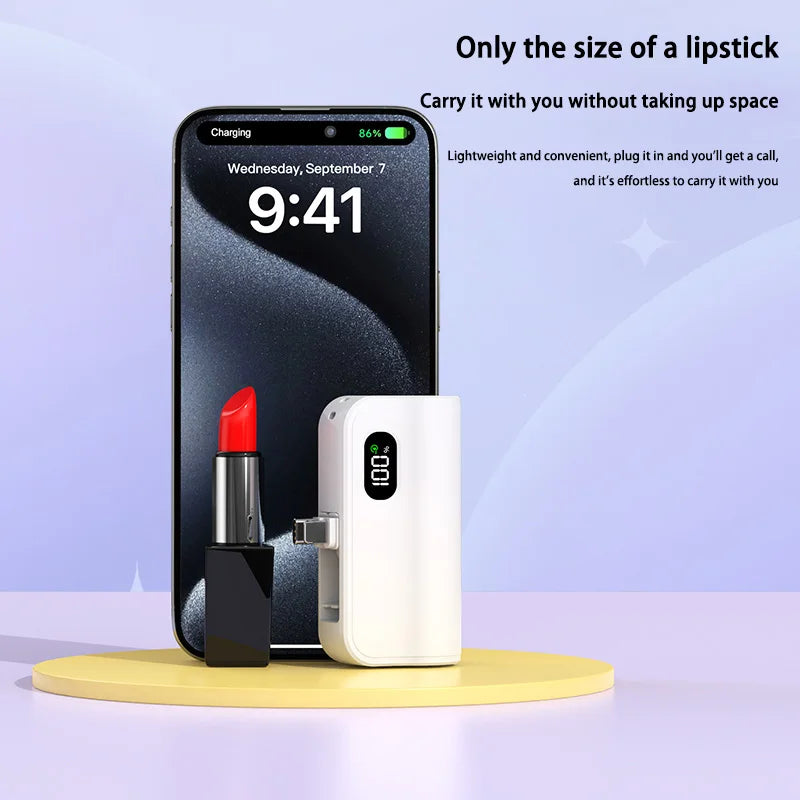 Mini Capsule 50000mAh High Capacity Power Bank Portable Wireless Fast Charging External Battery For iPhone Huawei Samsung Zpaxo
