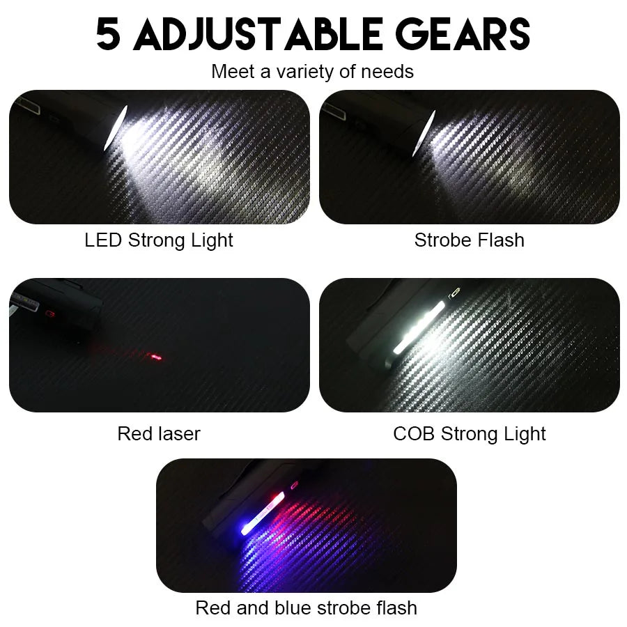 IR Strong Light Flashlight Portable Pen Clip Magnetic Torch Zpaxo