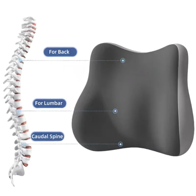 Memory Sponge Waist Pillow Lumbar Orthopedic Pillow Office Chair Backrest Chiropractic Pillows Ergonomic Lumbar Support Pad Zpaxo