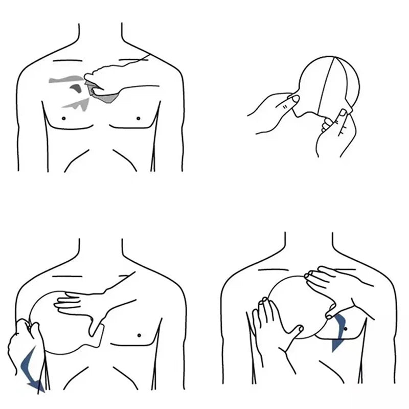 3 Holes Medical Chest Seal Vented Outdoor Emergency Treatment First