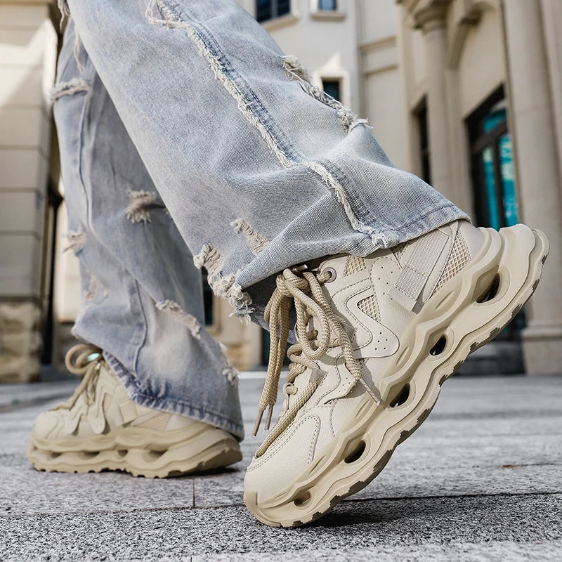 Men's Casual Sneakers Luxury Trainer Shoes Breathable Race Running