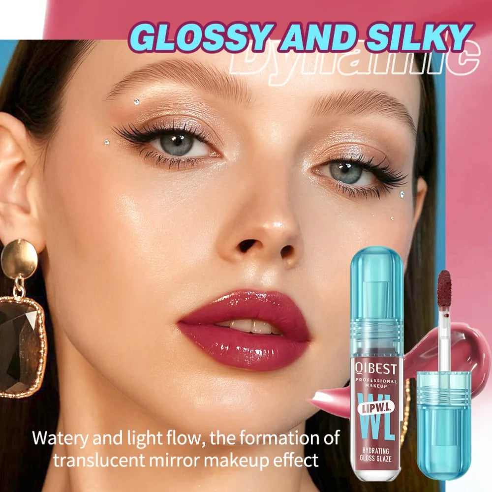 Crystal Lip Gloss Mirror Watery Lip Glaze Long Lasting Moisturizing Lip Balm Plumping Gloss Oil Hydrating Lips Tint Makeup Zpaxo