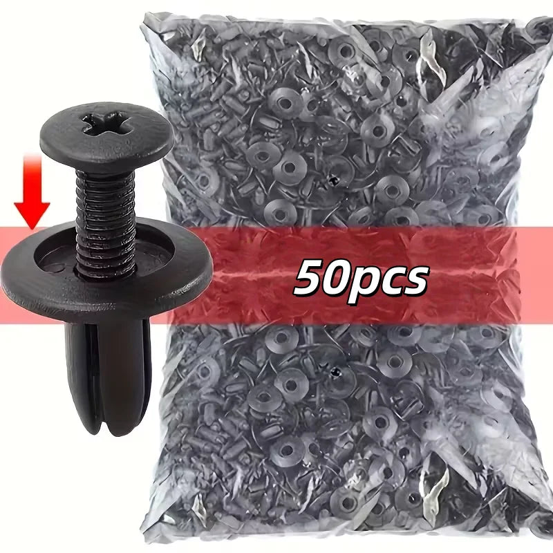 50pcs Automotive Fastener Clip Set, Car Door Bumper Rivet Accessories, Fixing Clips for Body Trim Zpaxo 50pcs