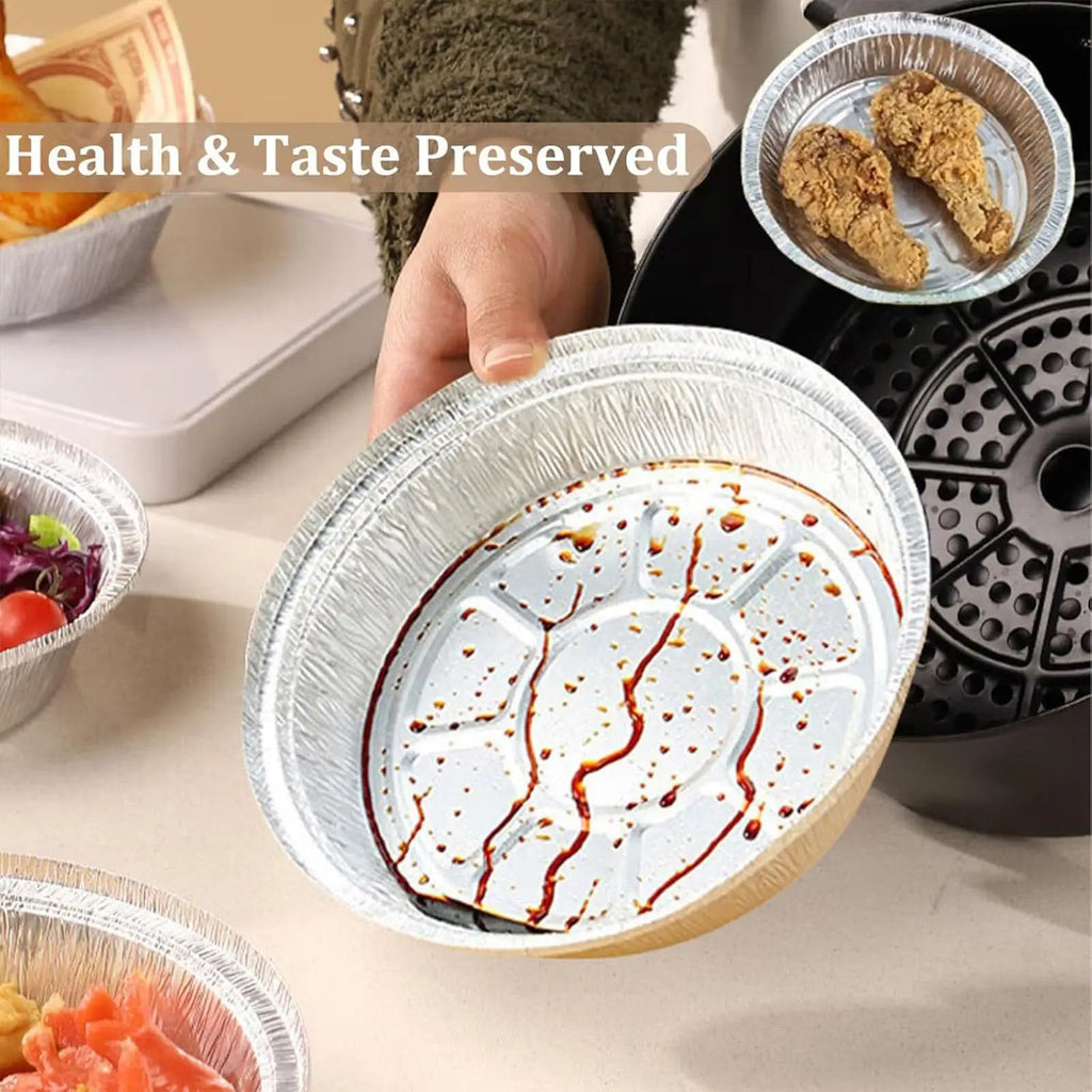 Air Fryer Liners Sheets Round Oil Proof Disposable Aluminum Foil
