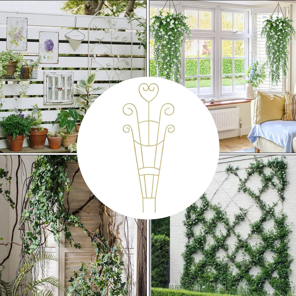 Metal Trellis Climbing Plants Outdoor Potted Support Vine Stake