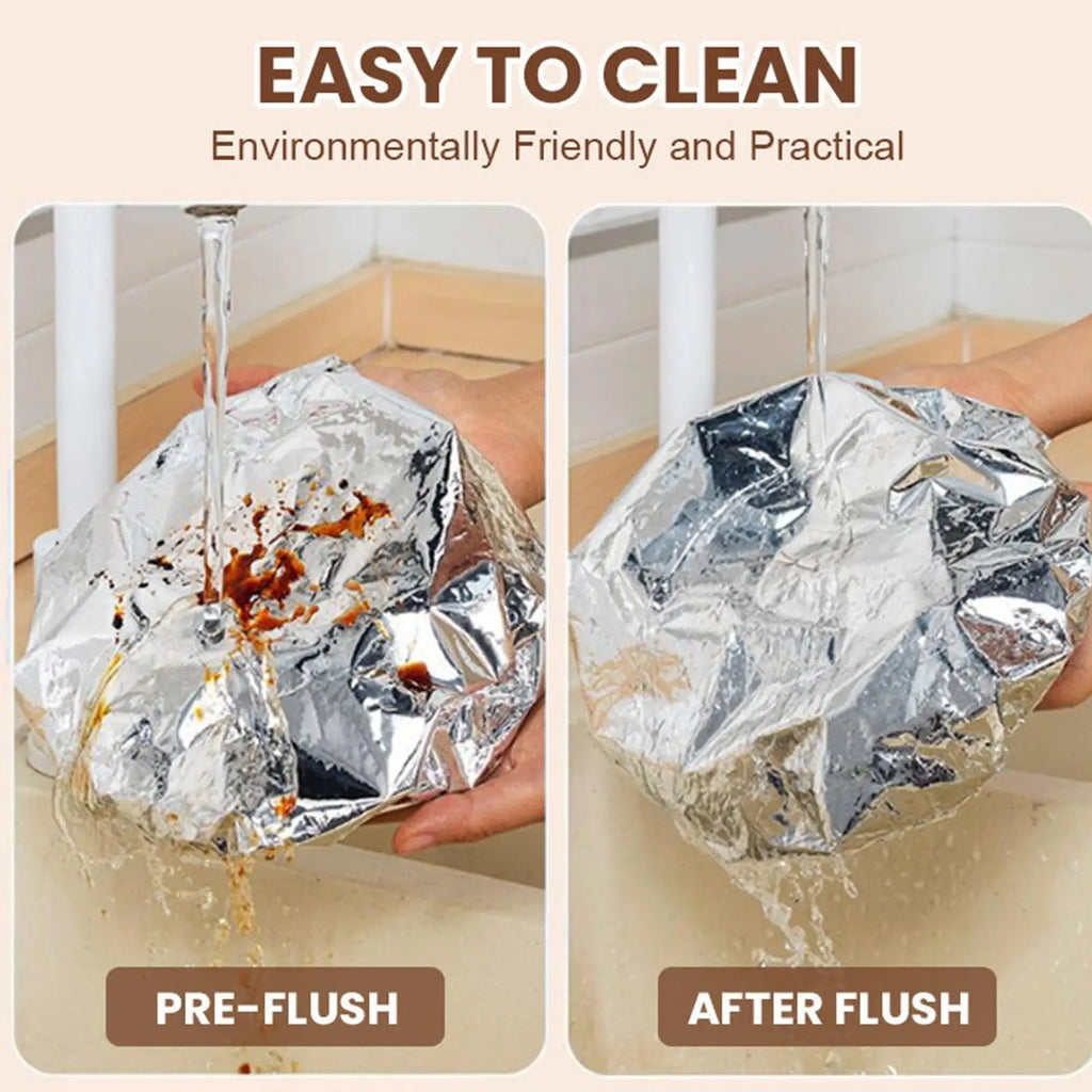 Aluminum Foil Covers Heat-Resistant Wrap Stretchy Aluminum Food Covers For Bowl Pan Pot Dish Container Home Freezer Kitchen Zpaxo