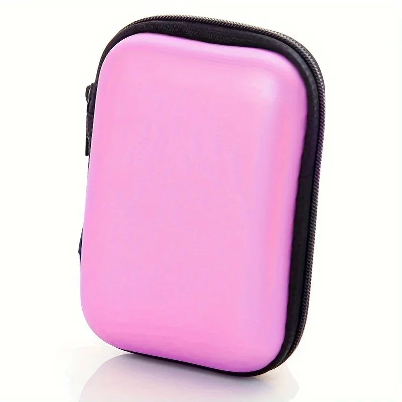 EVA Hard Shell Earphone & Cable Organizer Bag | Zpaxo Cable Organizer Pouch Zpaxo 1PC Pink