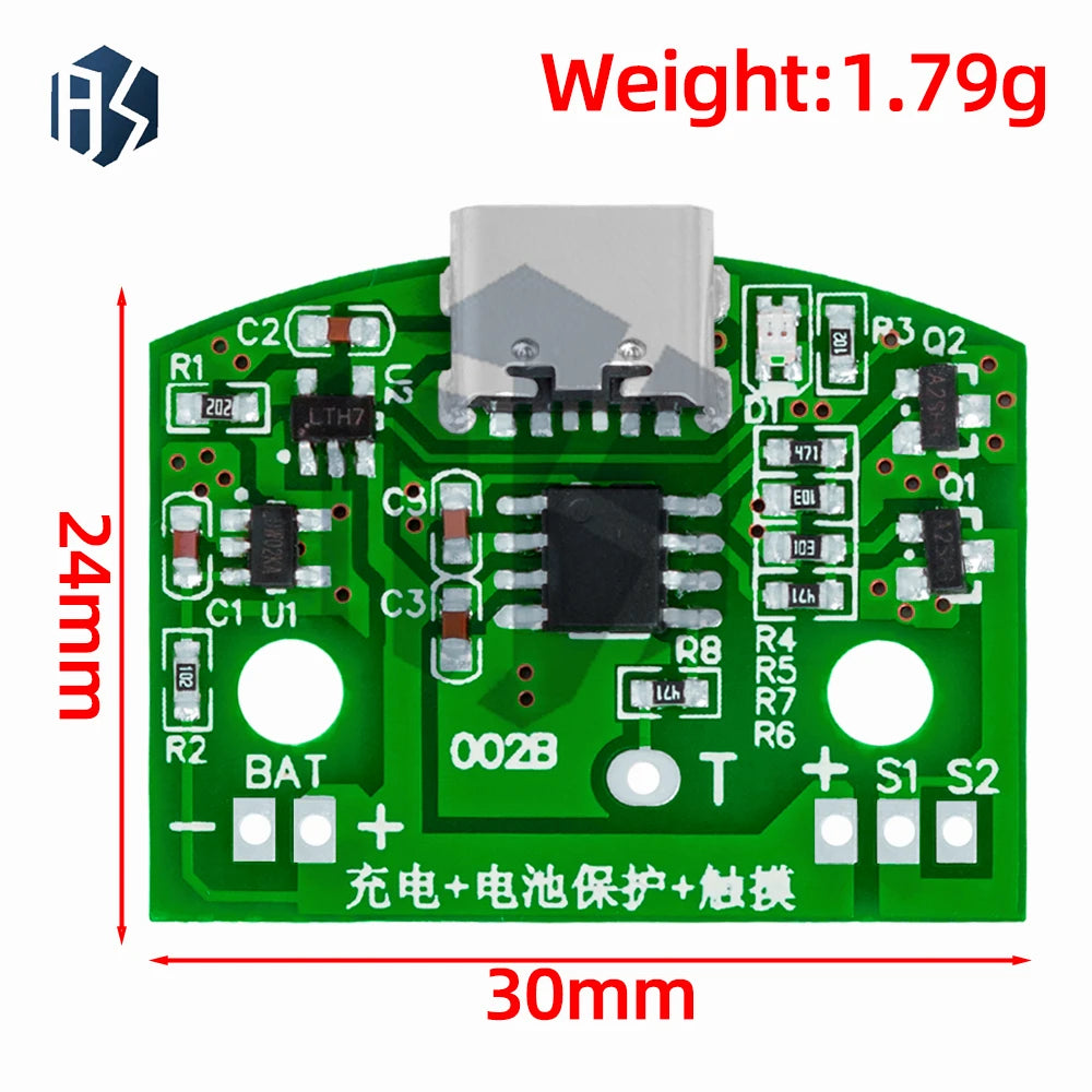 8W Type-c LED Table Lamp Control Module USB Charging 3-Gear Stepless Zpaxo