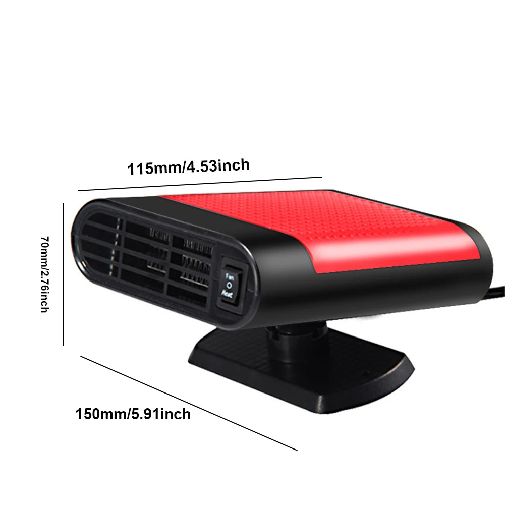 12/24V Windscreen Defroster Demister 360 Rotating Heater Fan Combo Auto Windshield Defroster Defogging Defrosting Heating Fan Zpaxo