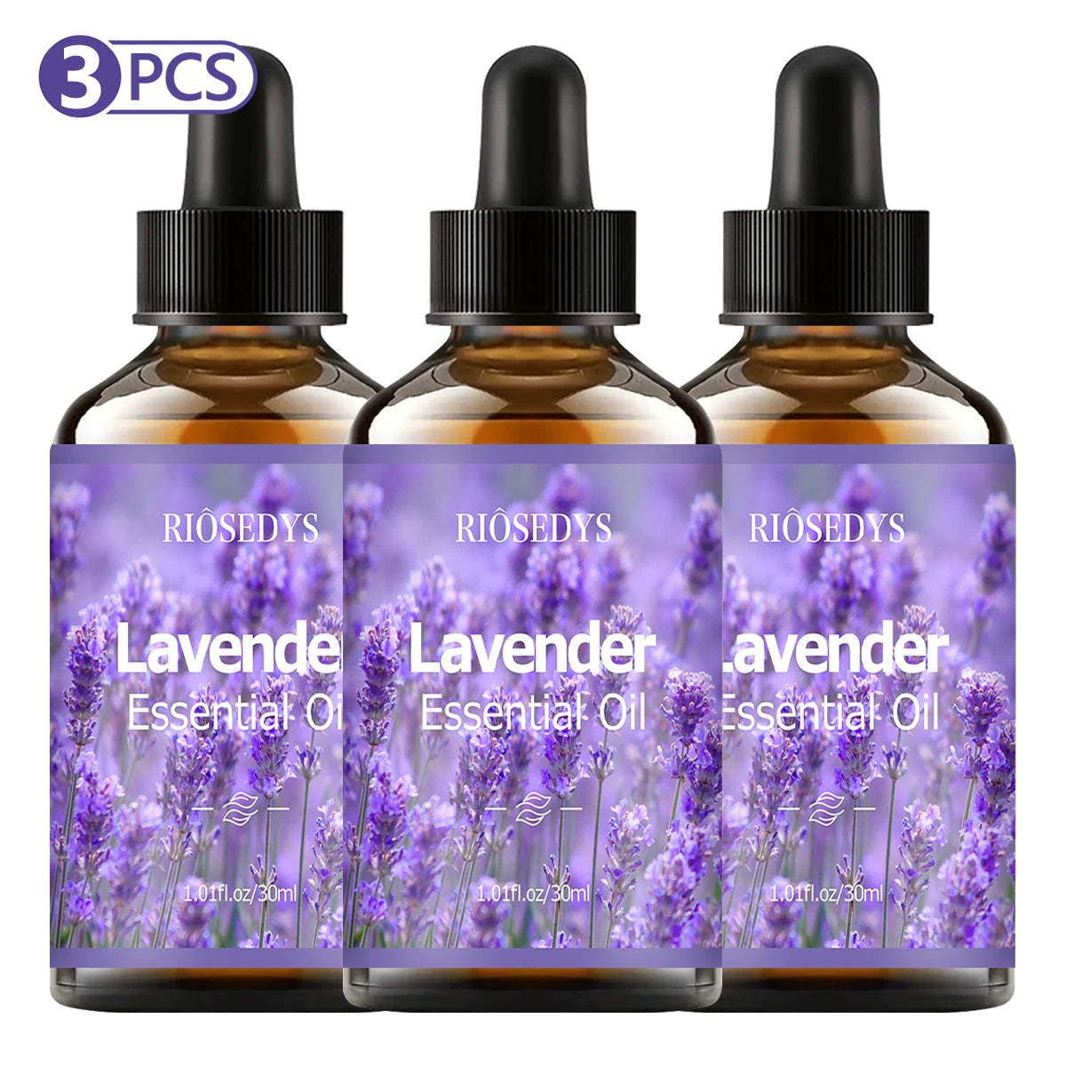 LAVENDER Essential Oil Natural Fragrance Suitable Body Massage Zpaxo LAVENDER 3pcs 30ml