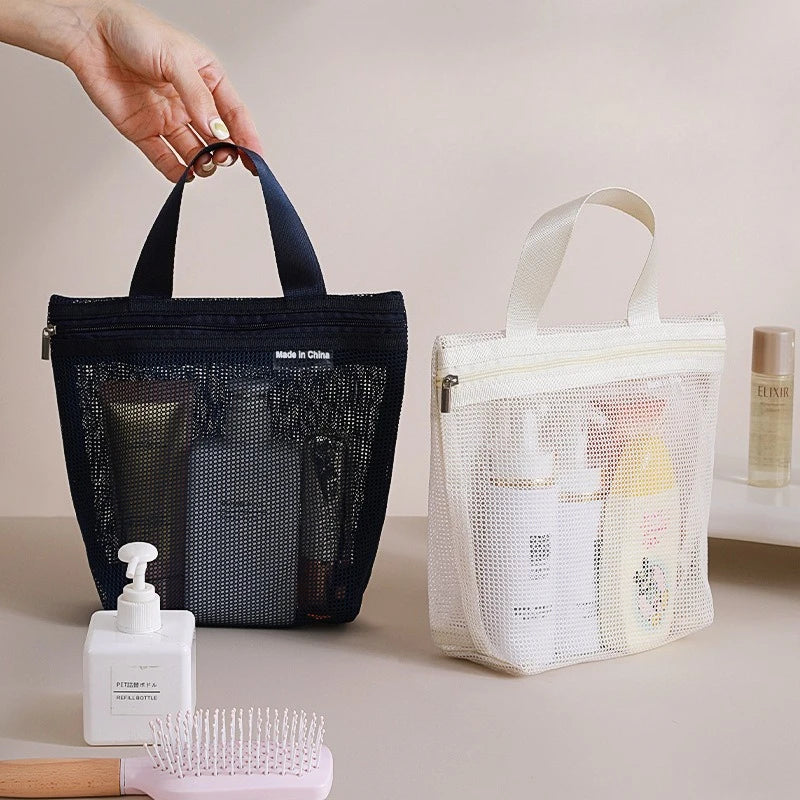Portable Mesh Storage Bag – Bath, Travel, Makeup & Swimming Mesh Storage Bag Zpaxo