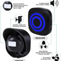 Long Range Wireless Driveway Alarm 328ft Waterproof Motion Sensor Detector Security Alert with 38 Chimes Doorbell Zpaxo 1 sensor 1 receiver US