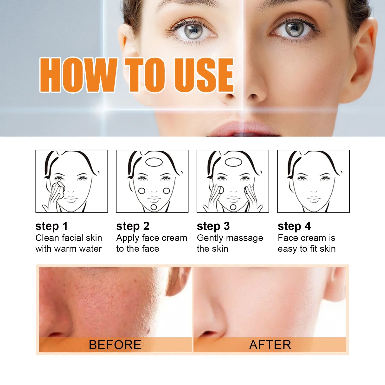Face Cream Deep Hydration Waterlight Instant Whitening Moisturizing Zpaxo