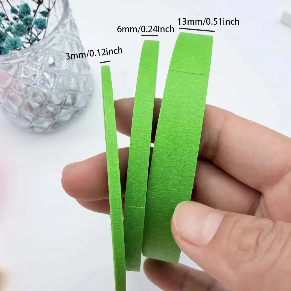 Green Painter's Masking Tape Multipack – 3 Sizes, Clean Release Painter's Masking Tape Zpaxo 3pcs