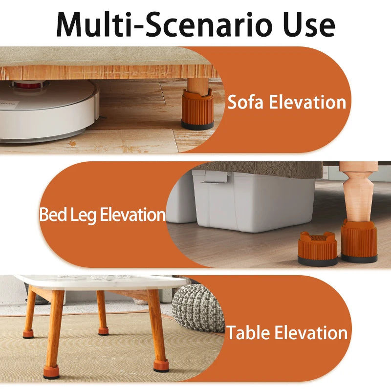 Multi-purpose Round Furniture Risers Non-slip Quiet Moisture-proof