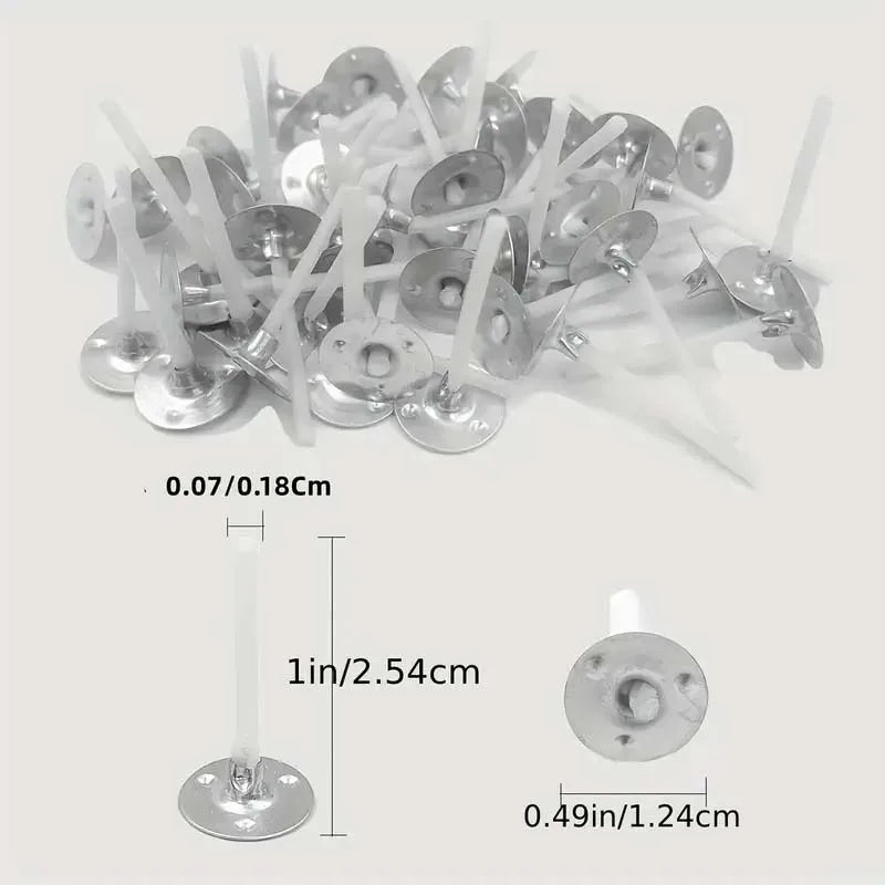 50/100Pcs Cotton Wick Glass Bottle Aromatherapy Clear Empty Bottle Candle Wick Diy Candle Making Tool Zpaxo