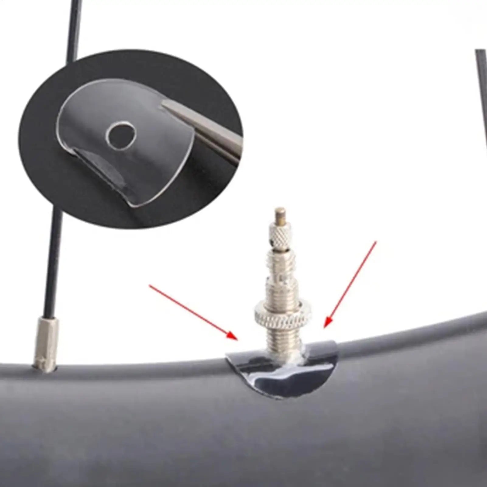 Cycle Air Nozzle Fixing Stickers 4X Cycle Air Nozzle Gasket Sticker Cycle Valve Pad Sticker Adhesive Protective Glue Pad Zpaxo