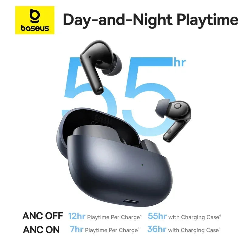 Baseus EP10 ANC Earbuds Wireless Bluetooth 6 0 Earphones 50dB