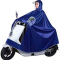 Thickened Material Rain Poncho Extended Wide Brim Oversized Design Waterproof Coat Lengthened Coverage Waterproof Construction Zpaxo Blue