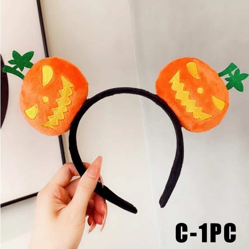 Cute Halloween Pumpkin Devil Horn Headband Funny Hair Hoop Girls Zpaxo C 1PC