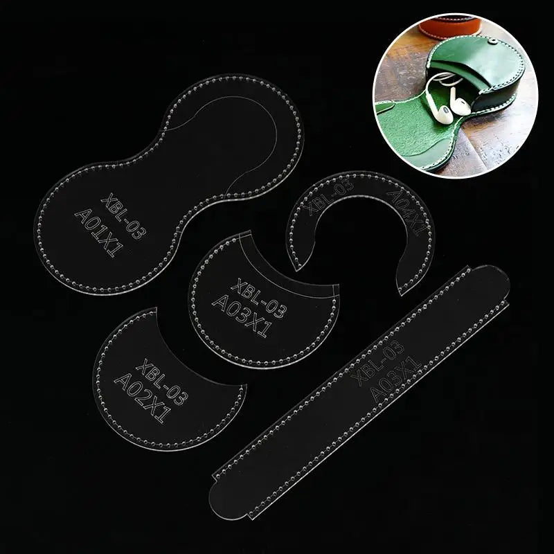 Leather Craft Coin Purse Acrylic Template DIY Sewing Tool Durable Zpaxo