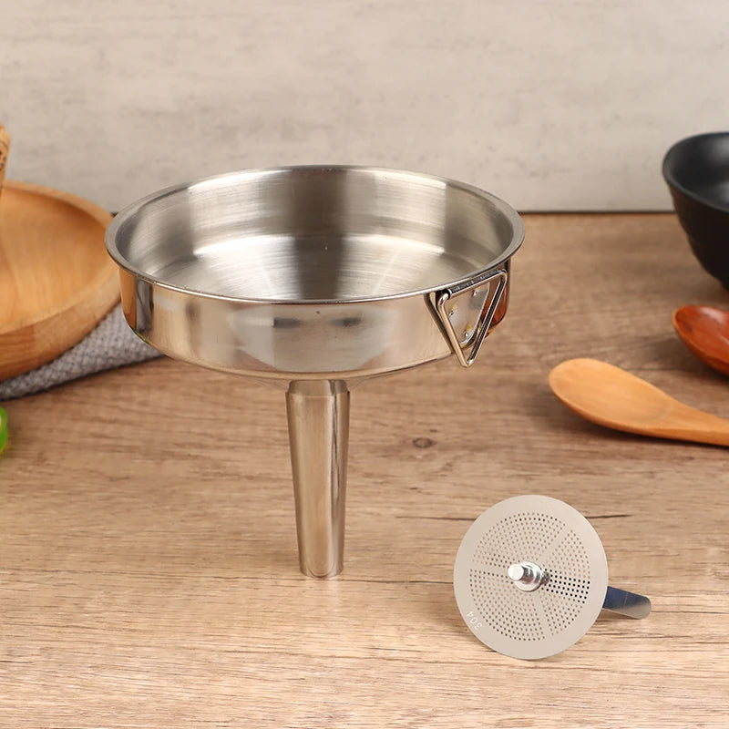 Stainless Steel Kitchen Accessory Canning Funnel Cooking Beer Wine Zpaxo