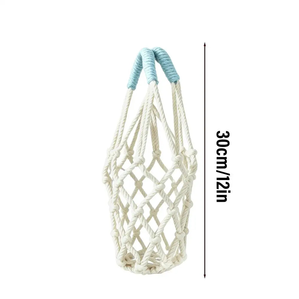 Handwoven Water Bottle Pouch Mesh Carrier Bag Reusable Holder Coffee