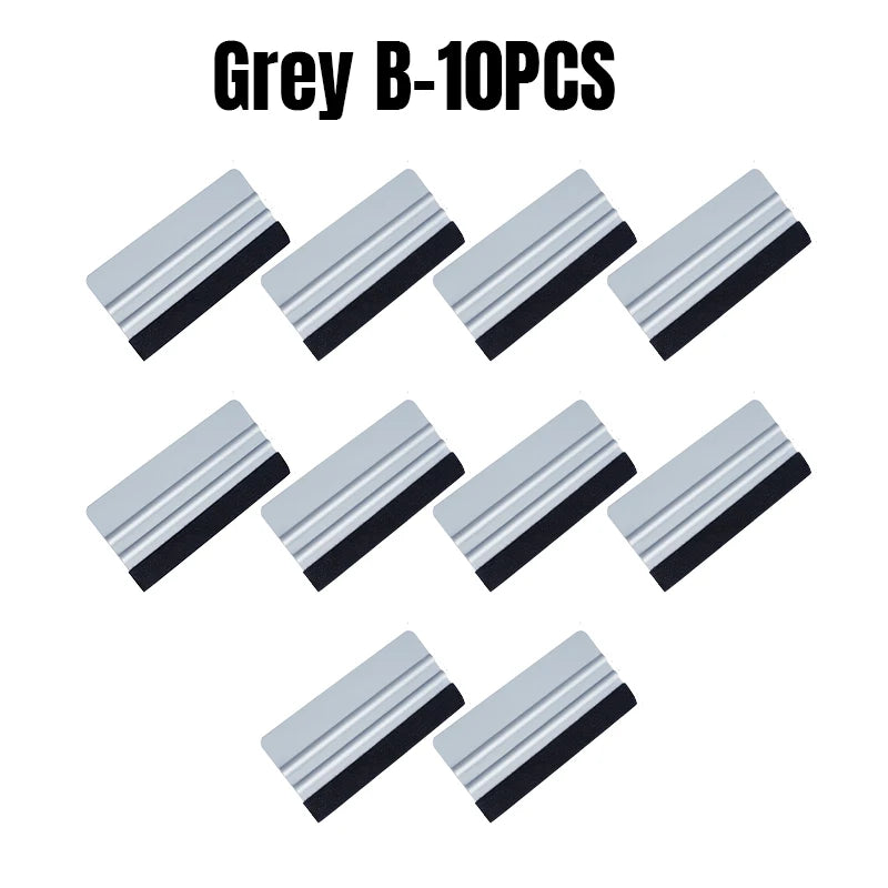Car Wrapping Tool Vinyl Film Installation Scratch-free Squeegee Large Zpaxo Grey B 10PCS