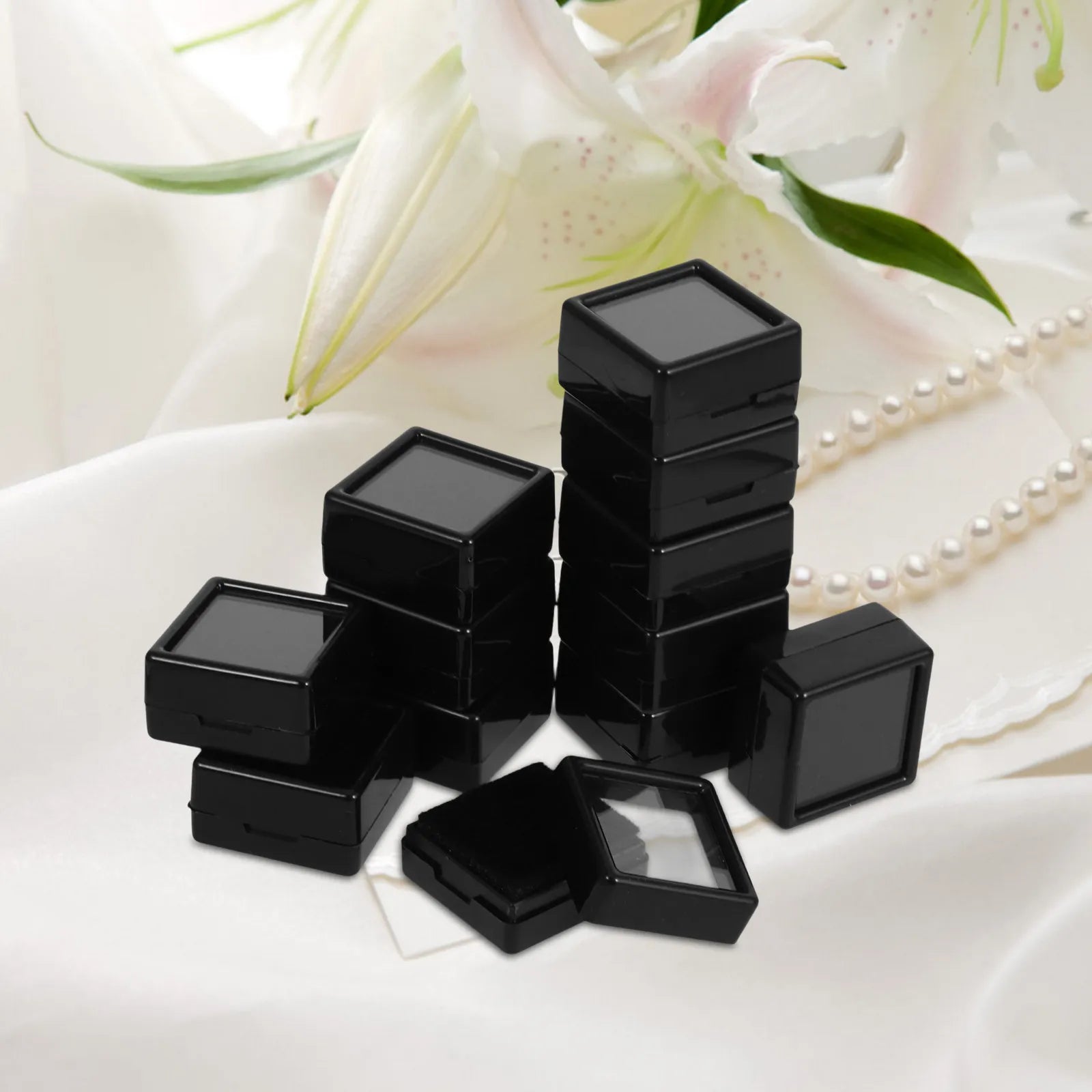 Transparent Jewelry Box Gemstone Display Boxes Small Acrylic
