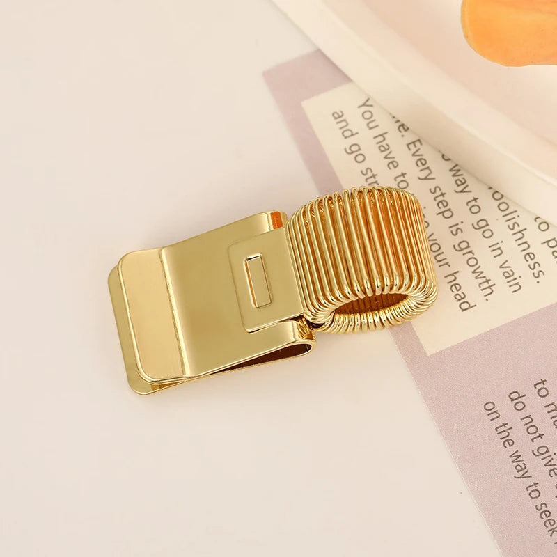Retro Metal Pen Clip Spring Students Creative School Notebook Zpaxo A2