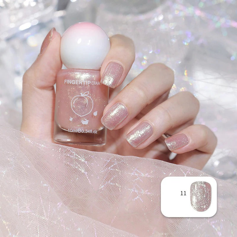 No-bake Nail Polish Polarized Nude Nails Art Tearable Quick Dry Zpaxo 11