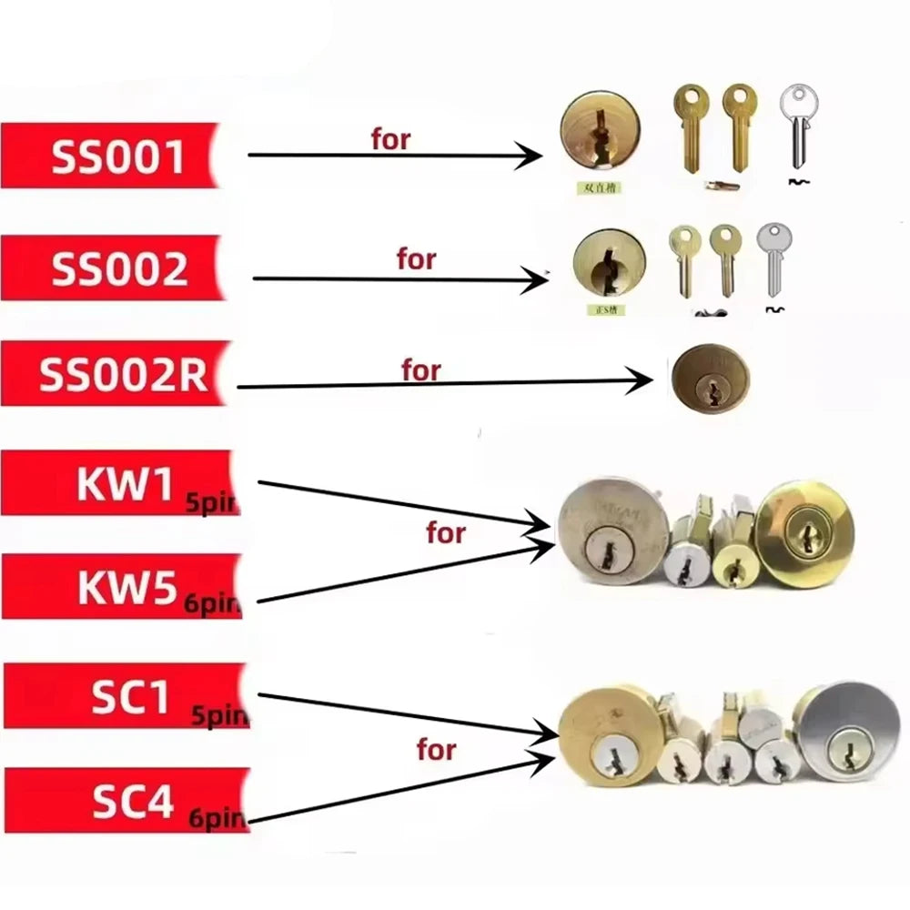 2-In-1 Locksmith Tools SS001PRO SS002PRO KW1 KW5 SC1 SC4 Lock Decoder Key Decoder Lock Pick Tools Zpaxo