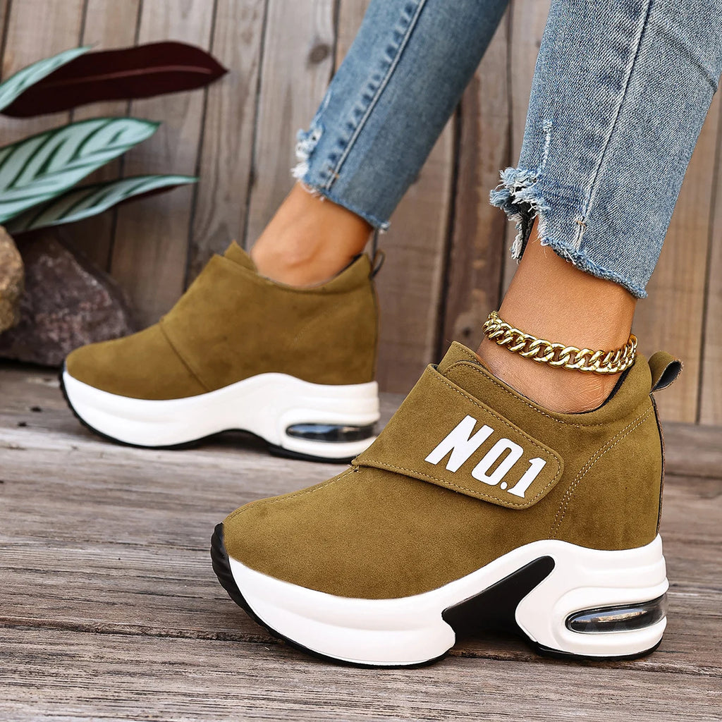 Women Ankle Boots Slip on Casual Vulcanized Shoes Women New 2025 Fashion Outdoor Boots Anti-slip Platform Wedge Sneakers Women Zpaxo